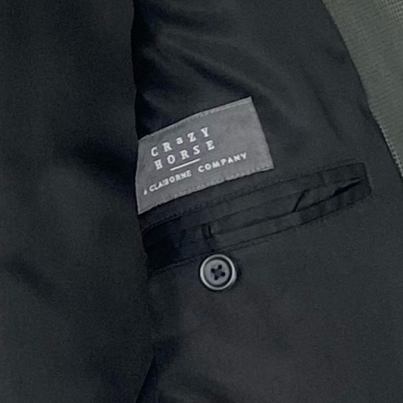 NWT Crazy Horse  Claiborne Company Men's Suite Coat Jacket Rayon Blend Size 40R - Picture 9 of 9